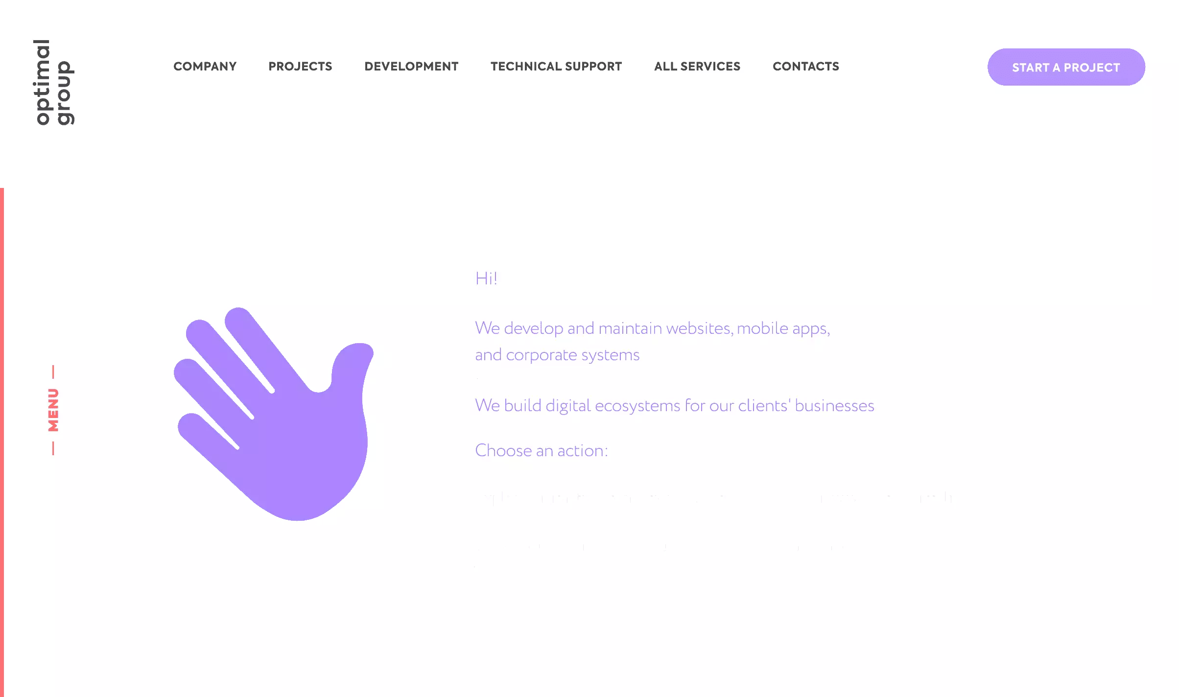 Optimal Group website homepage screenshot