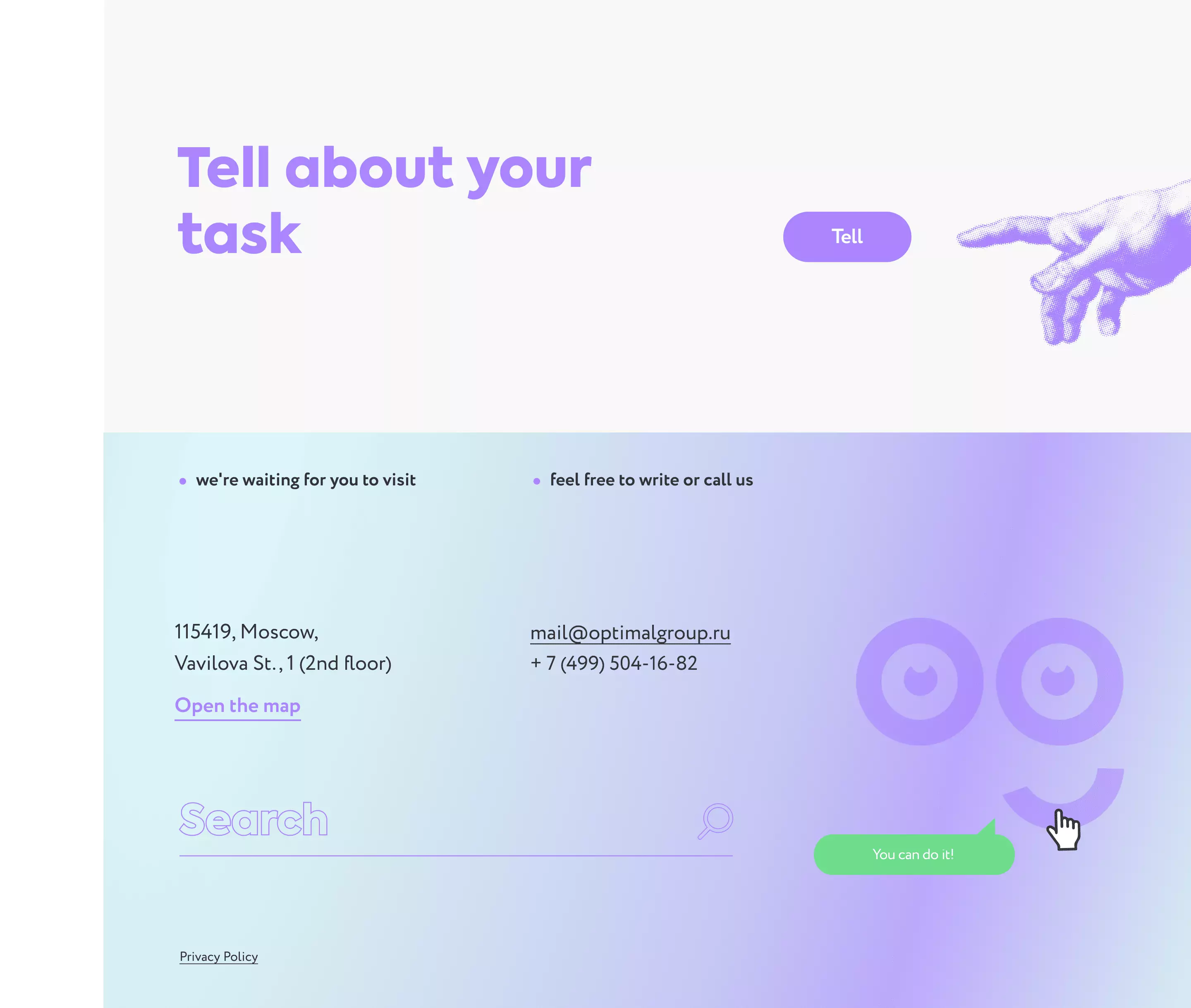 Optimal Group team interactive section screenshot