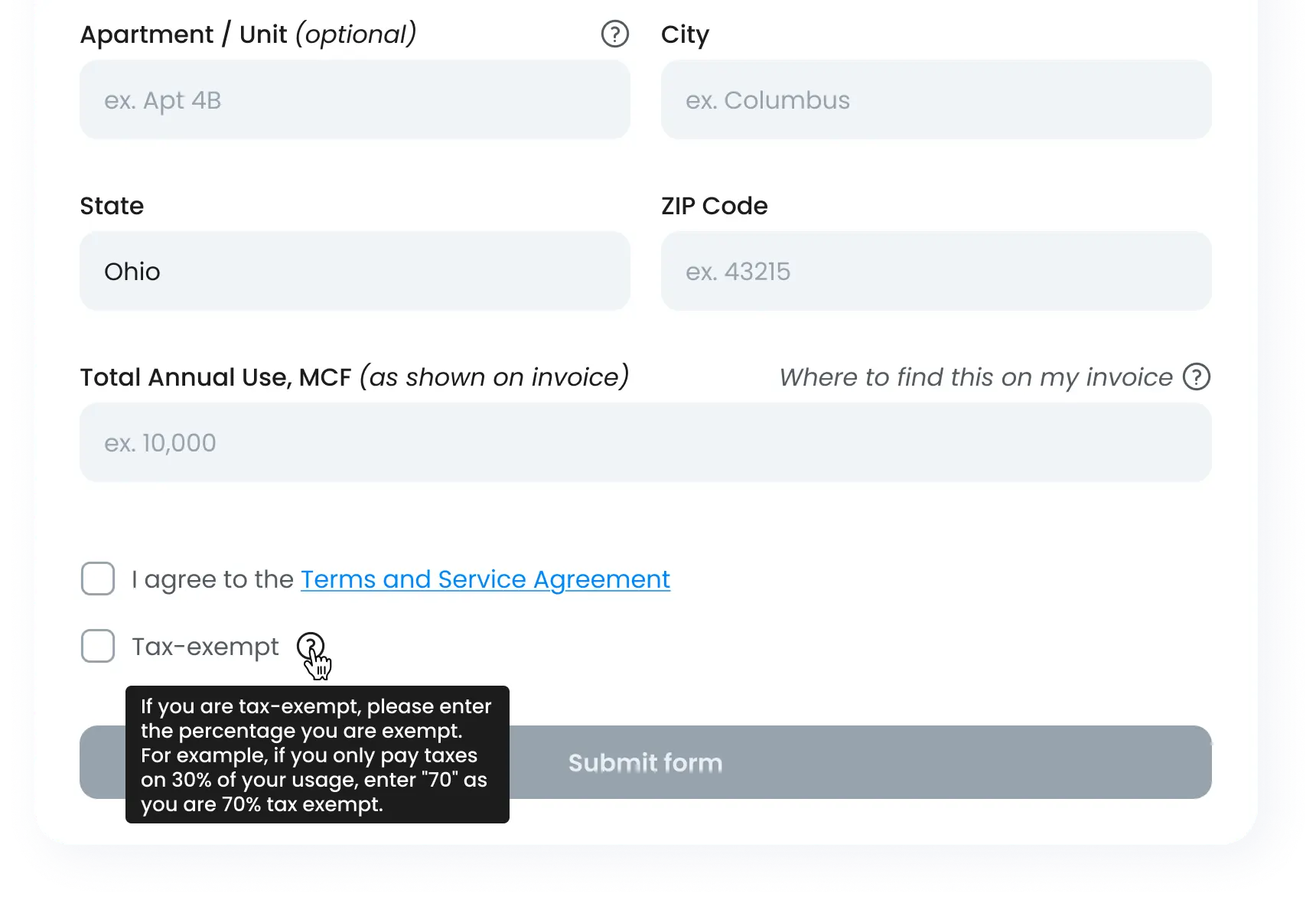 WRW Energy enrollment form