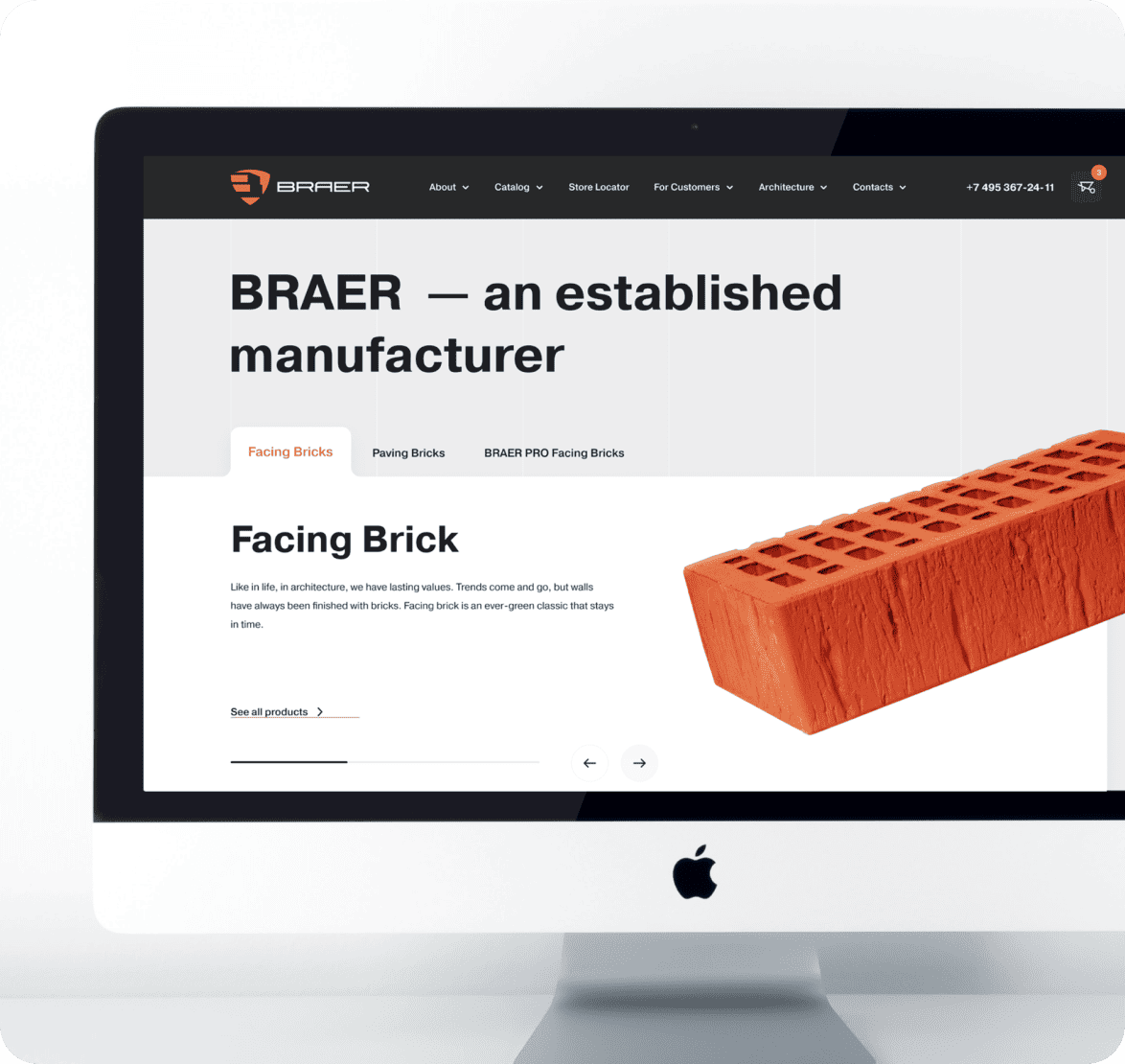 screen from the site of company