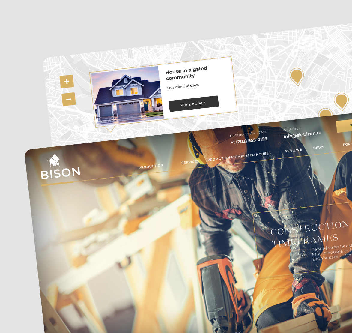 A new catalog website for a construction company with in-house manufacturing