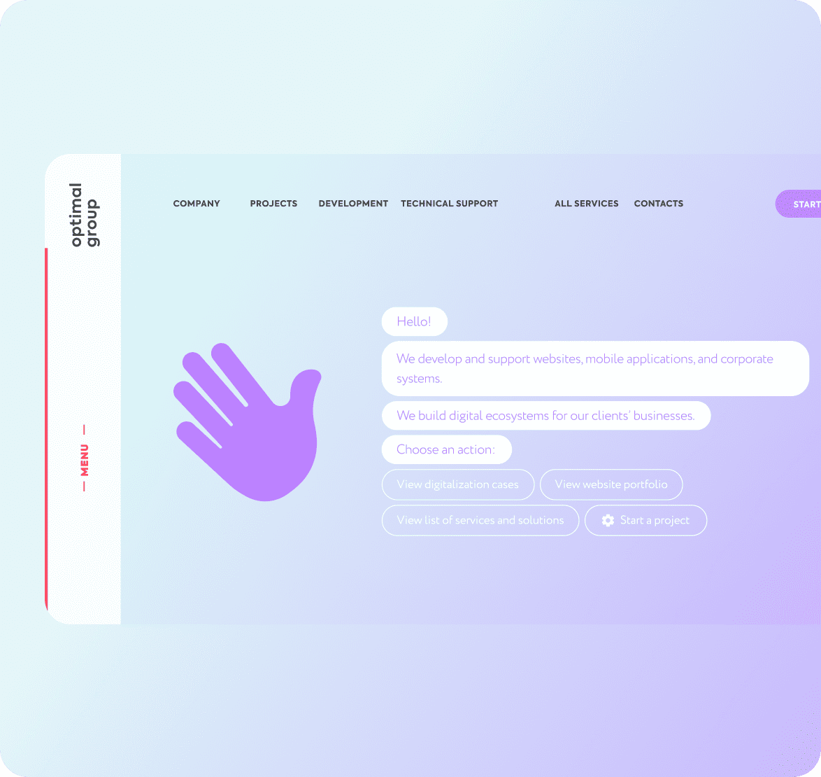 screen from the site of company